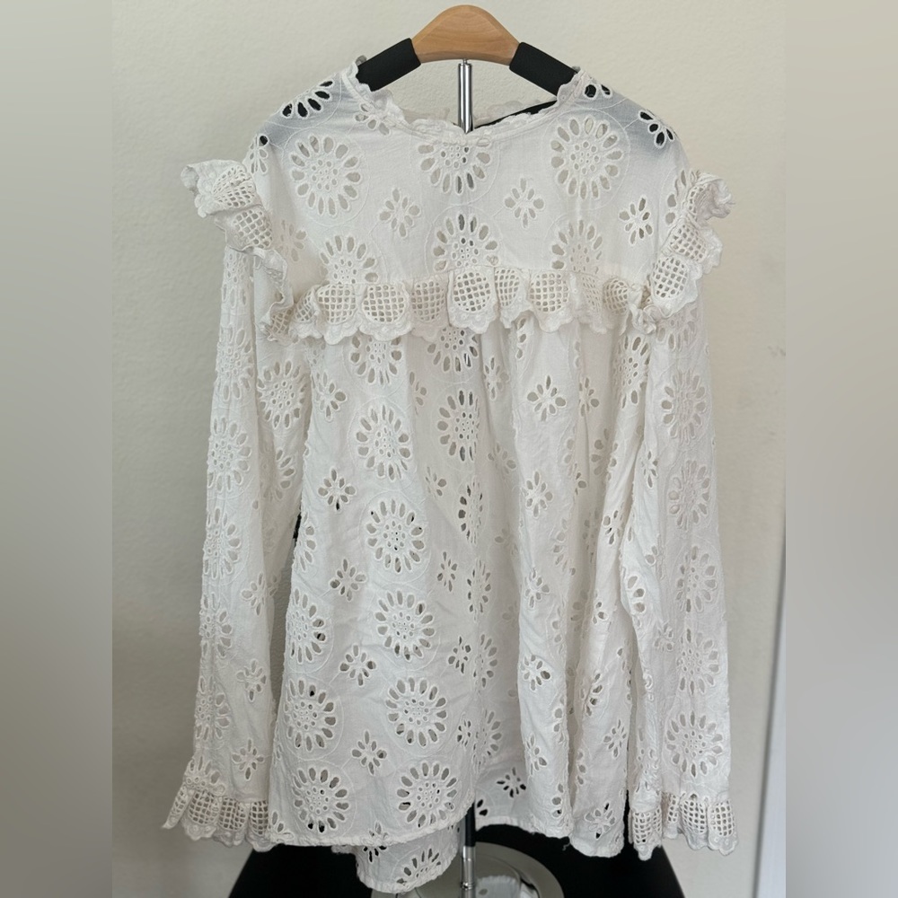 Zara Eyelet Blouse